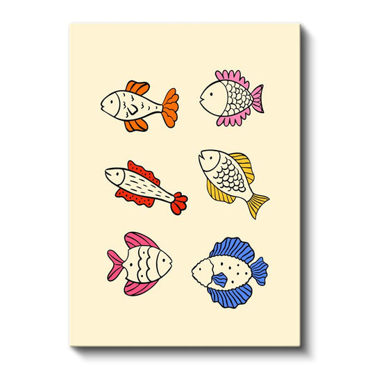 Renkli Balıklar - Deniz Dostları Koleksiyonu Kanvas Tablo