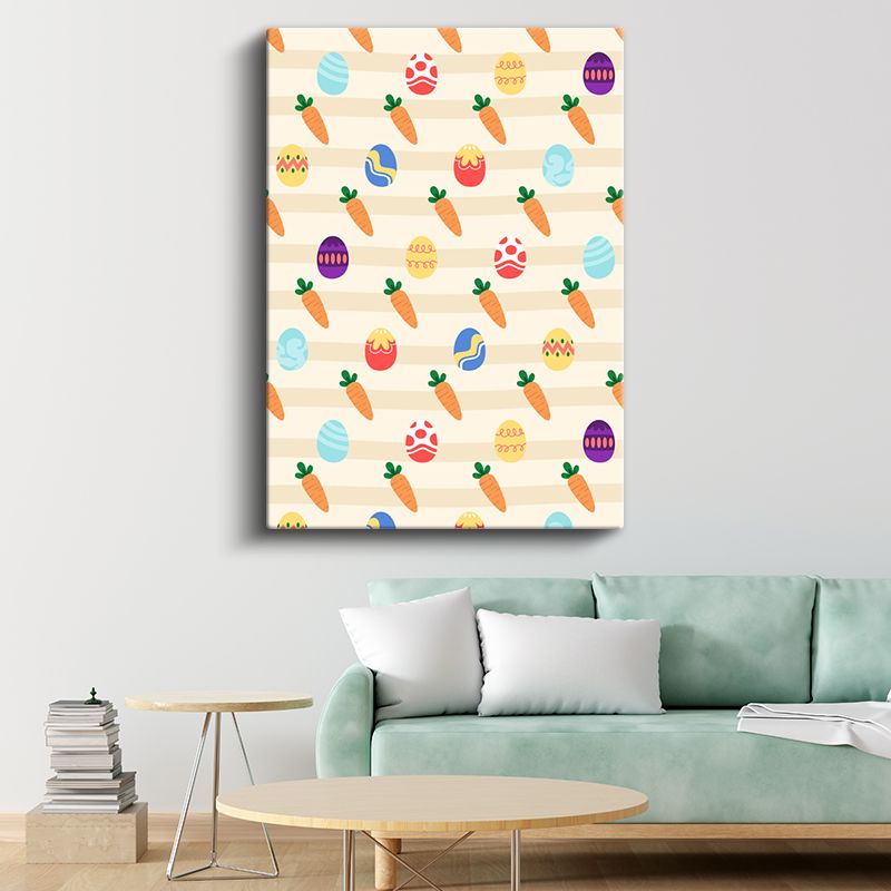 Havuç ve Yumurtalar - Paskalya Zamanı Kanvas Tablo