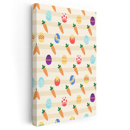 Havuç ve Yumurtalar - Paskalya Zamanı Kanvas Tablo