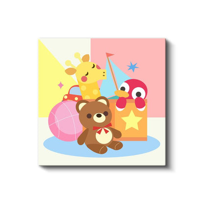 Oyuncak Dostlar - Renkli Çocuk Dünyası Kanvas Tablo