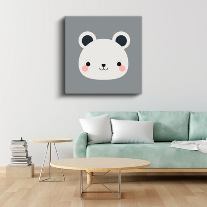 Sevimli Ayıcık - Minimalist Dostumuz Kanvas Tablo