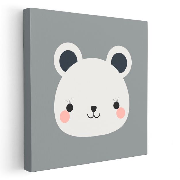 Sevimli Ayıcık - Minimalist Dostumuz Kanvas Tablo