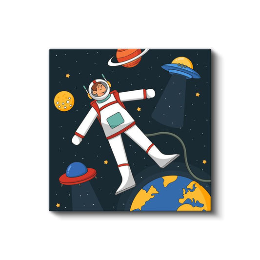 Uzay Yolculuğu - Gezegenlerin Arasında Astronot Kanvas Tablo