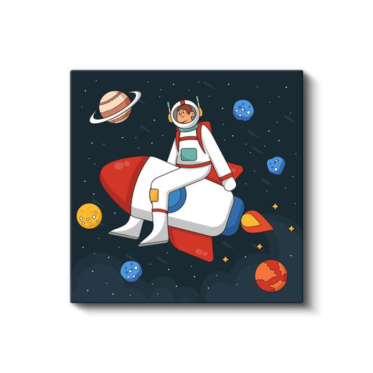 Roket Pilotu - Gezegenlerin Arasında Astronot Kanvas Tablo