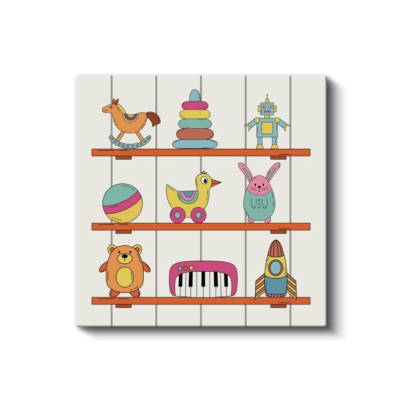 Oyuncak Rafı - Renkli Çocuk Dünyası Kanvas Tablo