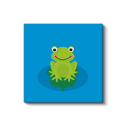 Nilüfer Kurbağası - Mavi Göl Macerası Kanvas Tablo