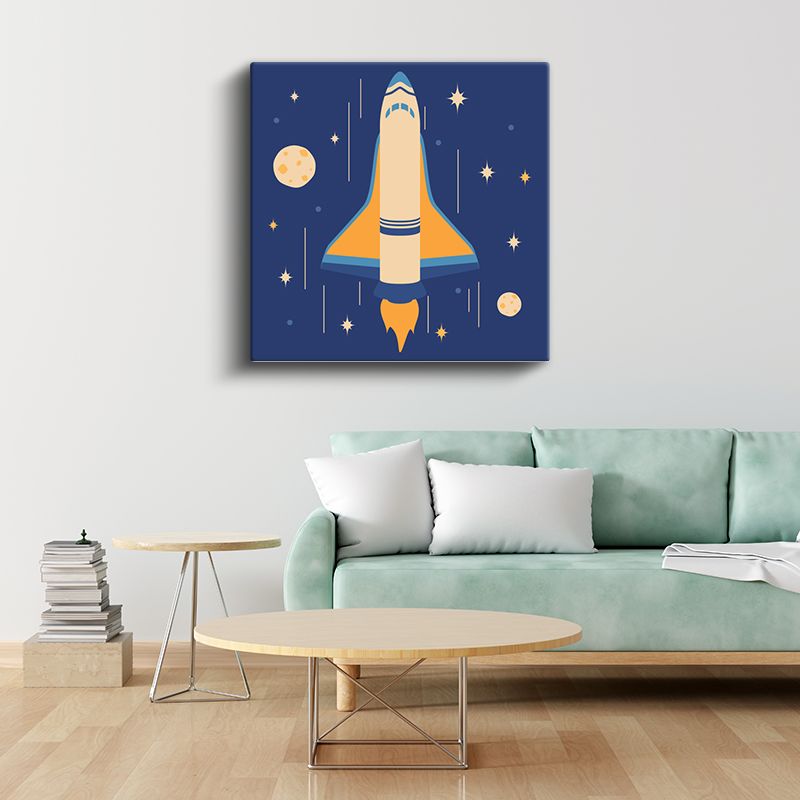 Uzay Mekiği - Yıldızlı Gökyüzü Macerası Kanvas Tablo