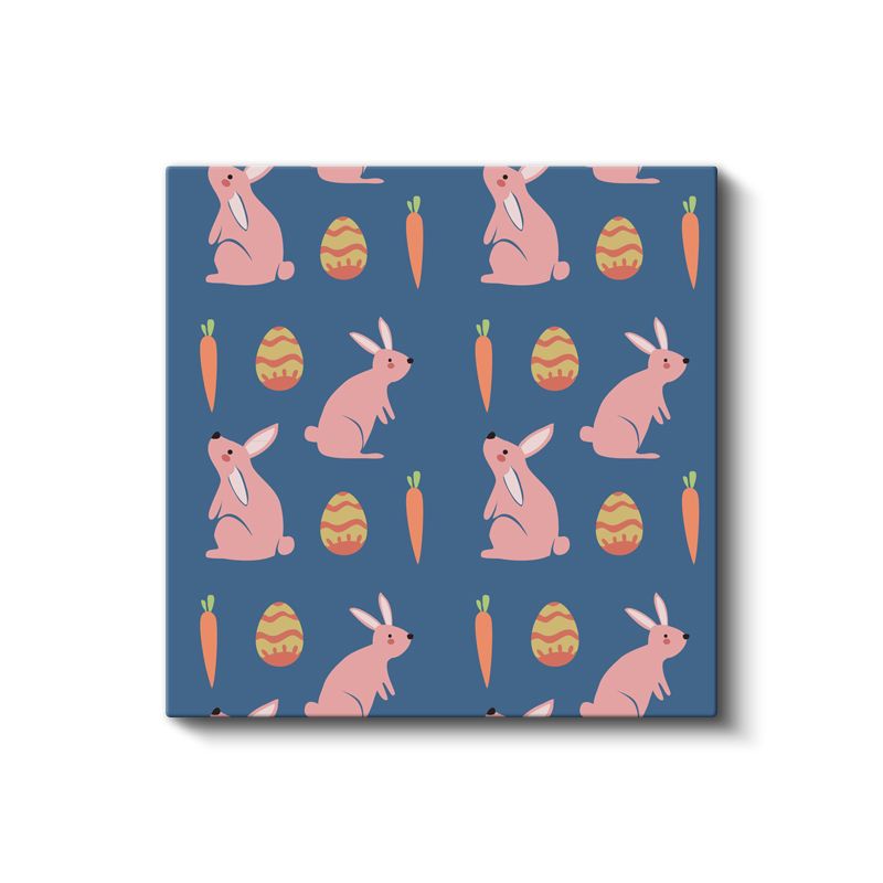 Paskalya Tavşanları - Havuç ve Yumurta Dostları Kanvas Tablo