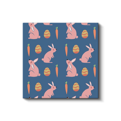 Paskalya Tavşanları - Havuç ve Yumurta Dostları Kanvas Tablo