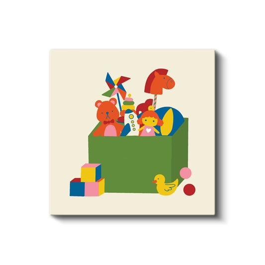 Oyuncak Kutusu - Renkli Çocuk Dünyası Kanvas Tablo