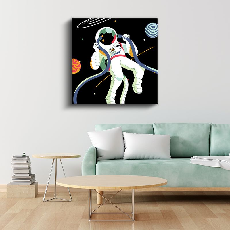 Uzay Kaşifi - Yıldızlar Arasında Astronot Kanvas Tablo