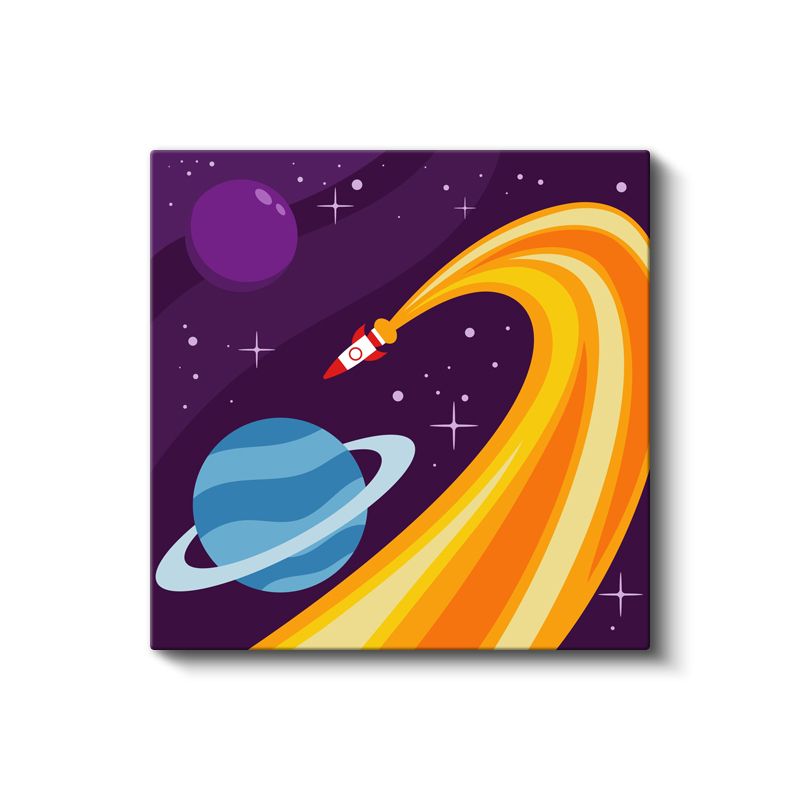 Mavi Astronot - Yıldızlı Gökyüzü Macerası Kanvas Tablo