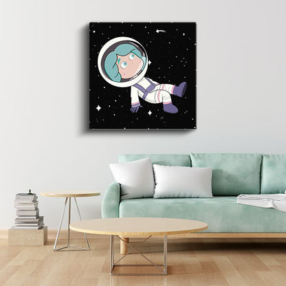 Neşeli Araç - Turuncu Motorlu Dostumuz Kanvas Tablo