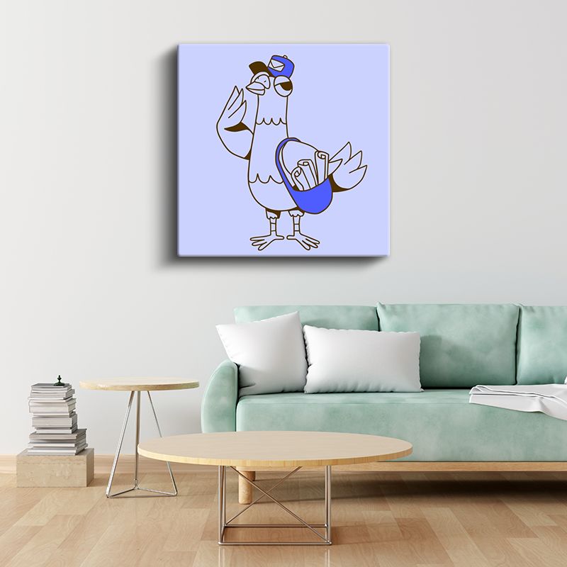 Çiçekli Ördek - Sarı Nilüfer Şapkalı Dostumuz Kanvas Tablo