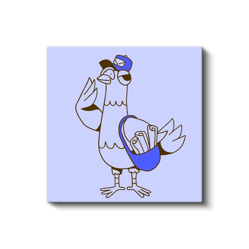 Çiçekli Ördek - Sarı Nilüfer Şapkalı Dostumuz Kanvas Tablo