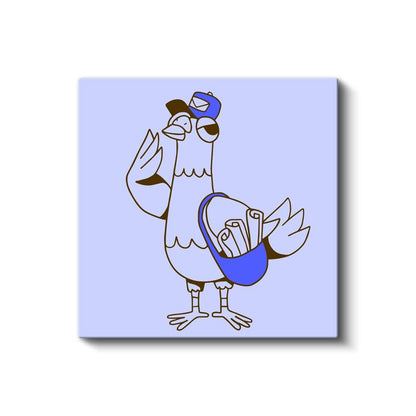 Çiçekli Ördek - Sarı Nilüfer Şapkalı Dostumuz Kanvas Tablo