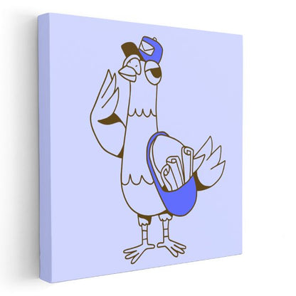 Çiçekli Ördek - Sarı Nilüfer Şapkalı Dostumuz Kanvas Tablo