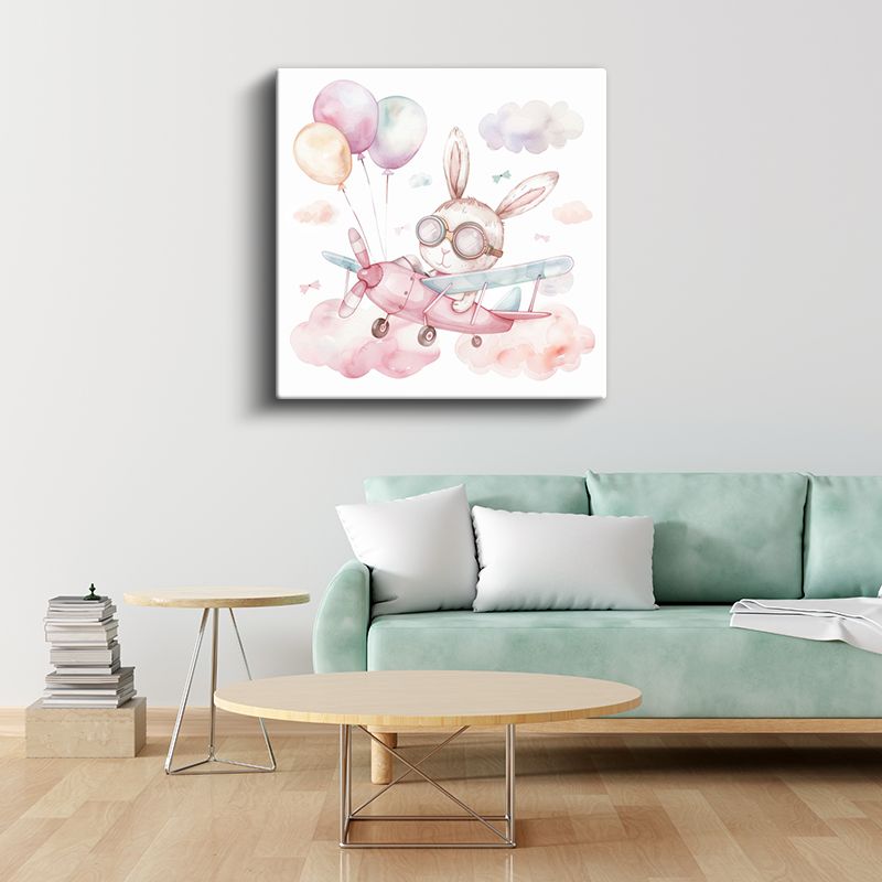 Taçlı Aslan - Çiçekli Orman Kralı Kanvas Tablo