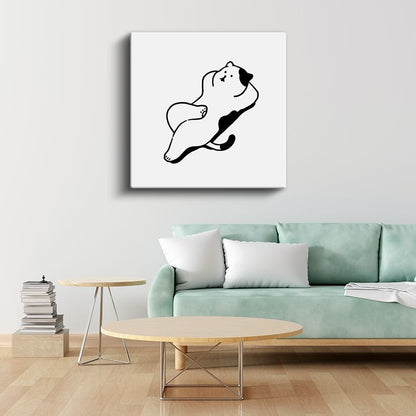 Tembel Kedi - Huzurlu Anlar Kanvas Tablo