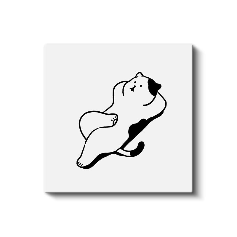 Tembel Kedi - Huzurlu Anlar Kanvas Tablo