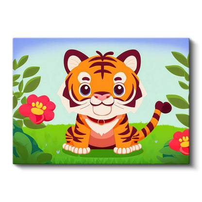 Sevimli Kaplan Yavrusu - Orman Kahramanı Kanvas Tablo