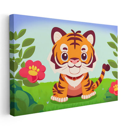 Sevimli Kaplan Yavrusu - Orman Kahramanı Kanvas Tablo