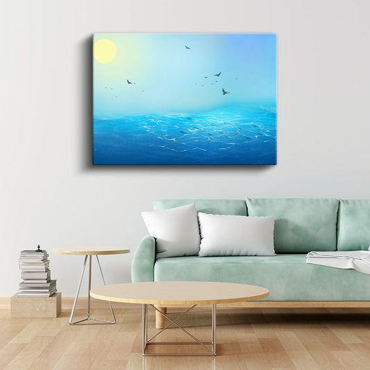 Mavi Deniz - Huzur Veren Manzara Kanvas Tablo