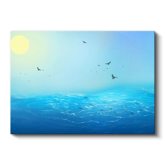 Mavi Deniz - Huzur Veren Manzara Kanvas Tablo