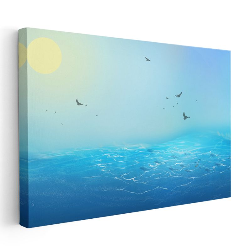 Mavi Deniz - Huzur Veren Manzara Kanvas Tablo