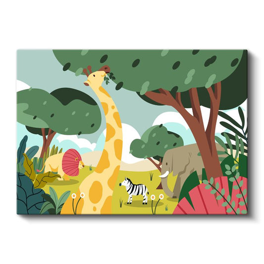 Orman Dostları - Sevimli Tilkiler ve Sincap Kanvas Tablo