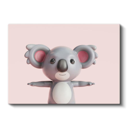 Sevimli Koala - Minimalist Dekoratif Kanvas Tablo