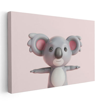 Sevimli Koala - Minimalist Dekoratif Kanvas Tablo