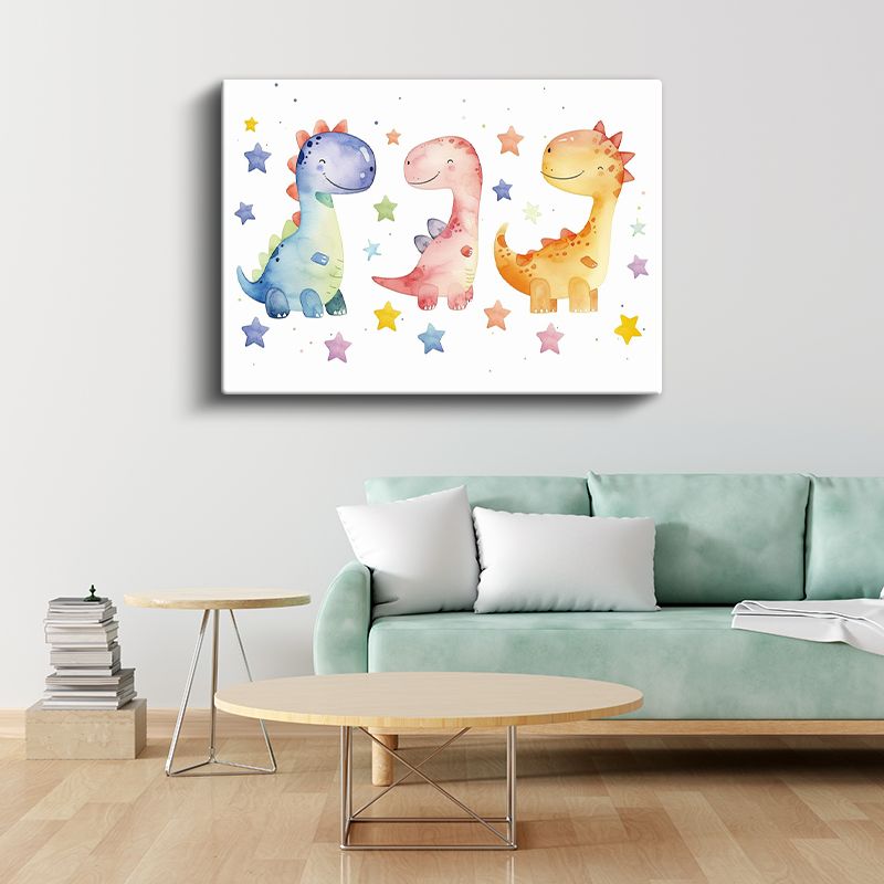 Paskalya Tavşanları - Mor Zeminde Eğlenceli Desen Kanvas Tablo