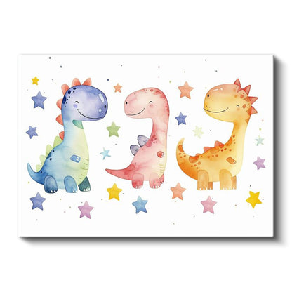 Paskalya Tavşanları - Mor Zeminde Eğlenceli Desen Kanvas Tablo