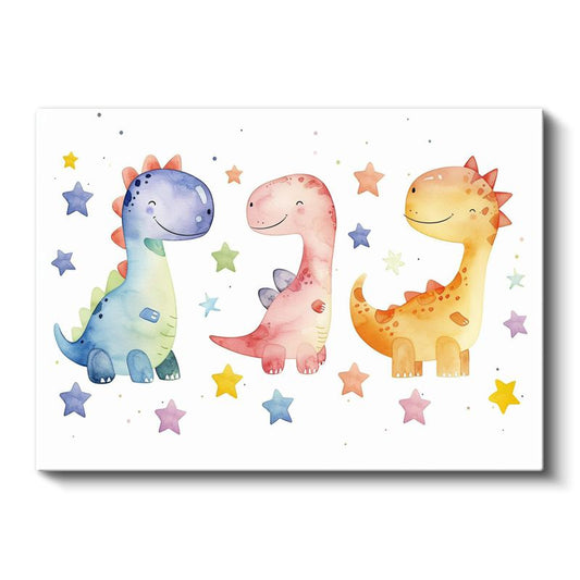 Paskalya Tavşanları - Mor Zeminde Eğlenceli Desen Kanvas Tablo