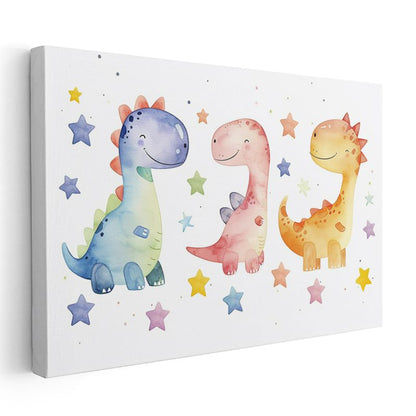 Paskalya Tavşanları - Mor Zeminde Eğlenceli Desen Kanvas Tablo