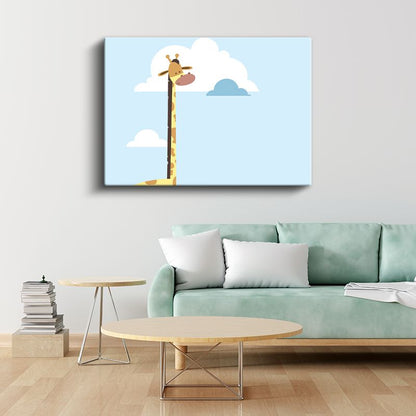 Sarı Ev - Çiçekli Bahçe Temalı Kanvas Tablo