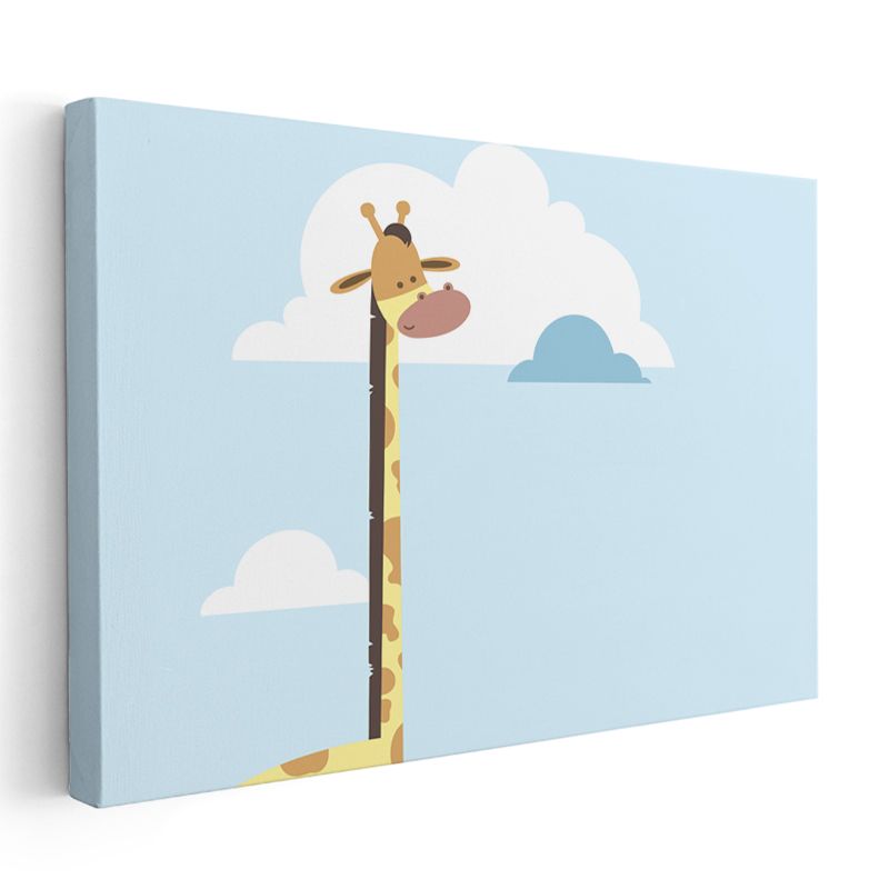 Sarı Ev - Çiçekli Bahçe Temalı Kanvas Tablo