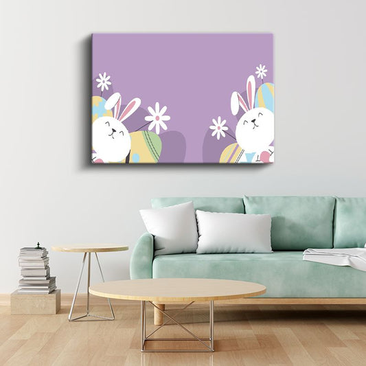 Uzun Zürafa - Mavi Gökyüzü Temalı Kanvas Tablo