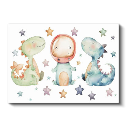 Neşeli Tavşanlar - Paskalya Yumurtaları Desenli Kanvas Tablo