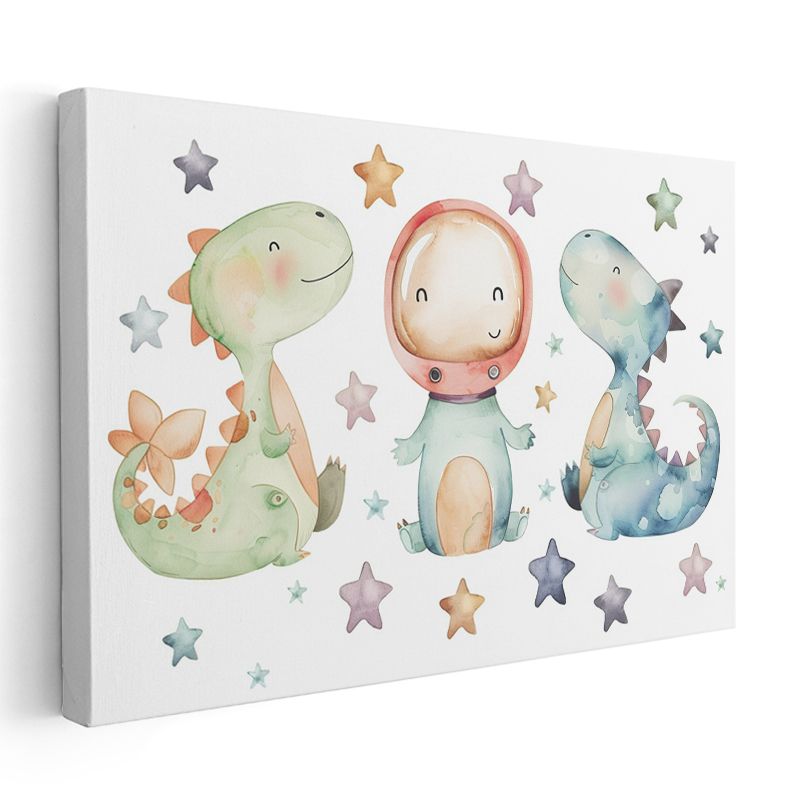 Neşeli Tavşanlar - Paskalya Yumurtaları Desenli Kanvas Tablo