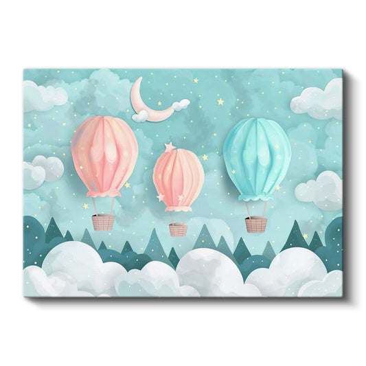 Sıcak Hava Balonları - Gökyüzü Yolculuğu Kanvas Tablo