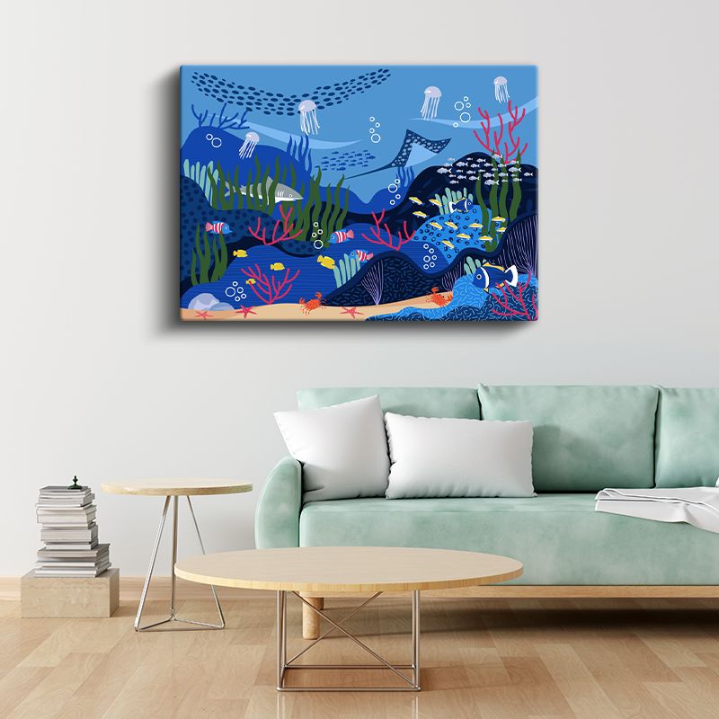 Deniz Altı Dünyası - Renkli Mercan Resifleri Kanvas Tablo