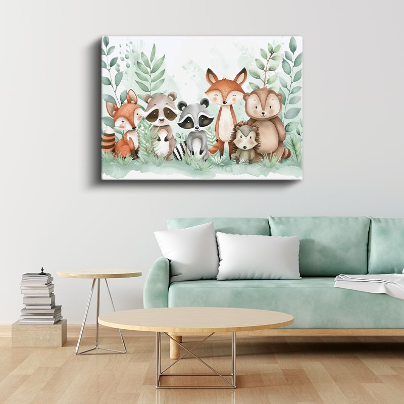 Orman Dostları - Sevimli Hayvanlar Kanvas Tablo