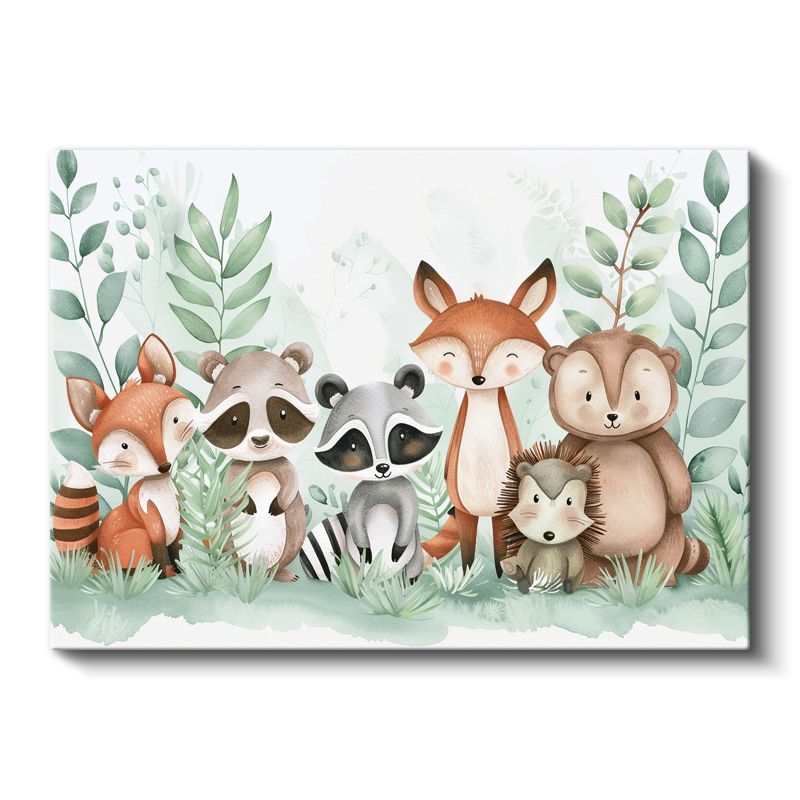 Orman Dostları - Sevimli Hayvanlar Kanvas Tablo