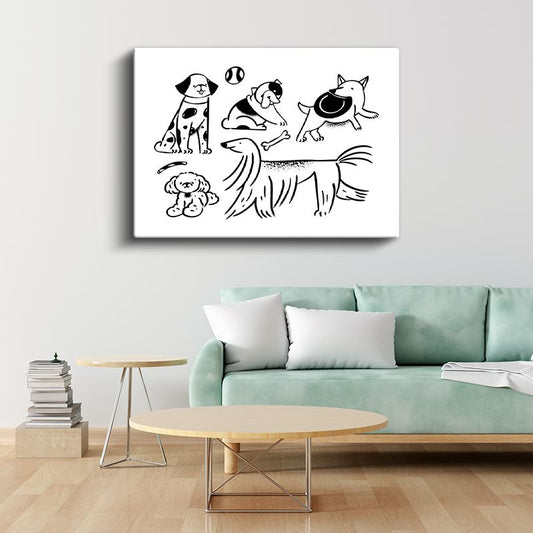 Sevimli Baykuş - Minimalist Çizgi Kanvas Tablo