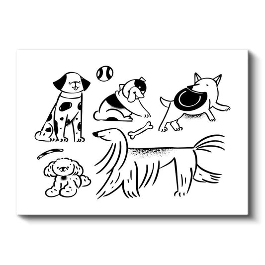 Sevimli Baykuş - Minimalist Çizgi Kanvas Tablo