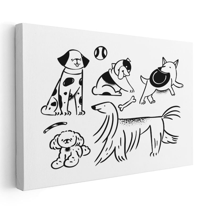 Sevimli Baykuş - Minimalist Çizgi Kanvas Tablo