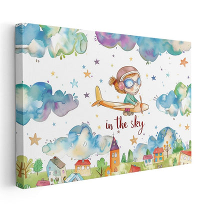 Orman Yaşamı - Nehir Kenarında Hayvanlar Kanvas Tablo