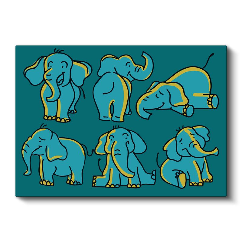 Safari Manzarası - Vahşi Hayvanlar Kanvas Tablo